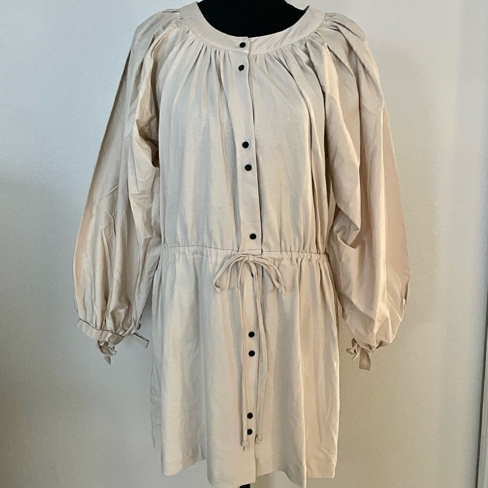 NWT Zara Combined Dress With Buttons - Picture 2 of 10